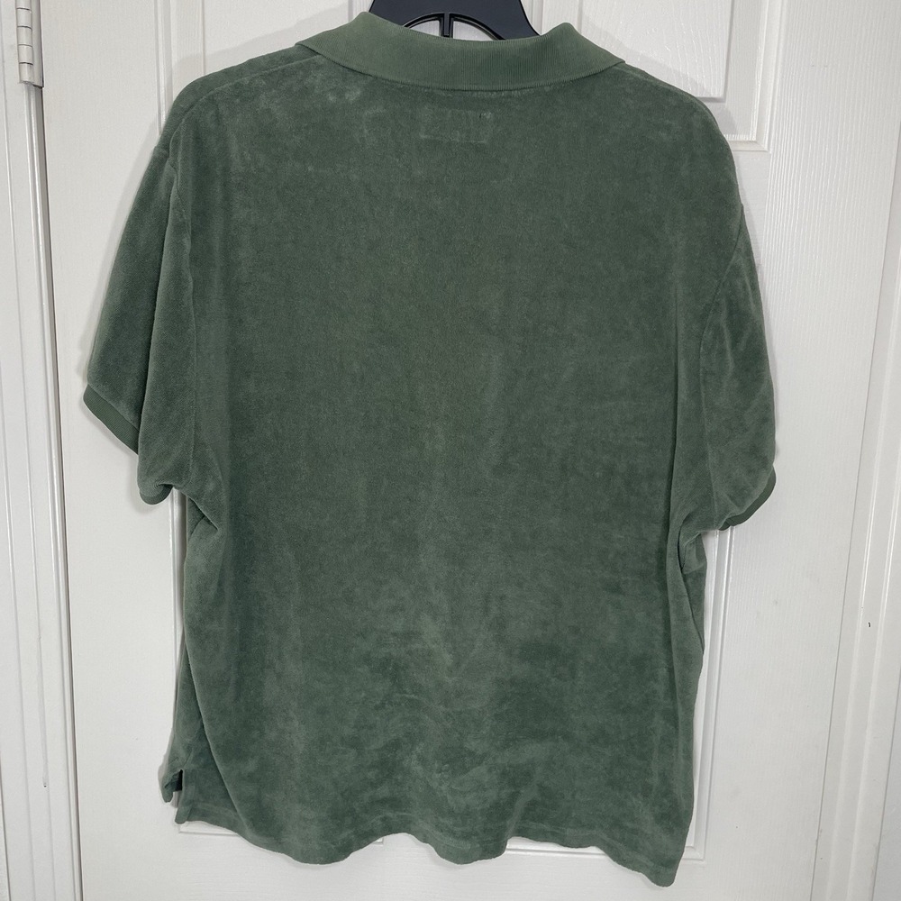 Bonobos Terry Cloth Polo Shirt Men XL Green Pineapple Towel Preppy Beach Coastal - Picture 3 of 7